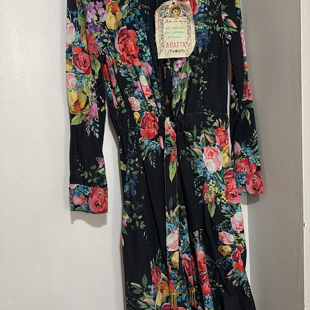 Aratta Black Floral Long Sleeve Dress - Picture 6 of 7
